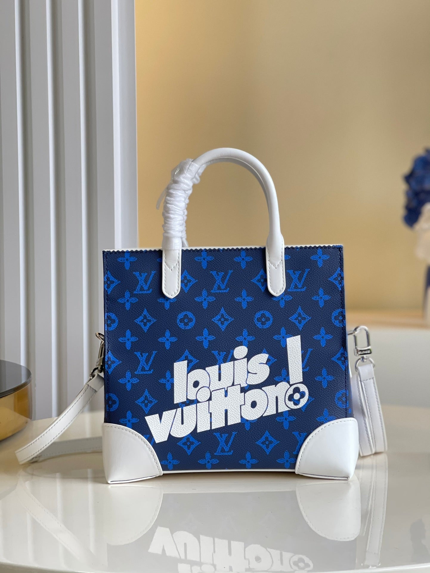 Louis Vuitton Litter Bag Vintage Monogram Canvas Blue By Virgil Abloh For Men, Men’s Bags, Shoulder And Crossbody Bags 9.4in/24cm Louis Vuitton