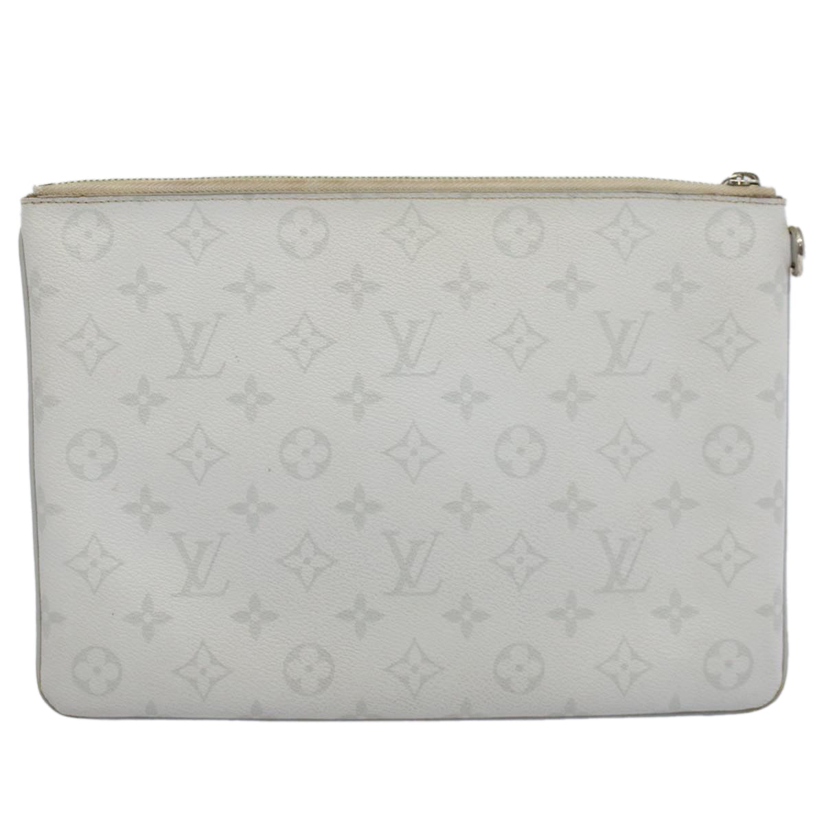 Louis Vuitton Pochette Zippée  Canvas Clutch Bag