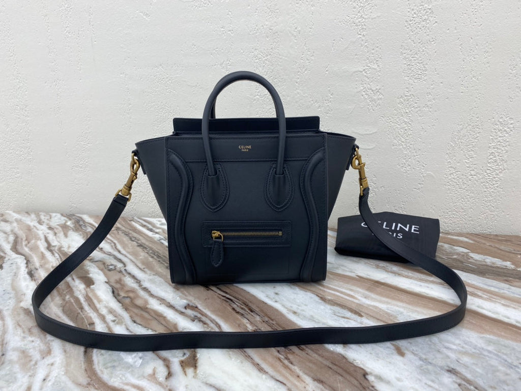 Top Quality Nano LuGucciage Bag In Drummed Dark Blue For WomLB 8in/20cmÃÂ 