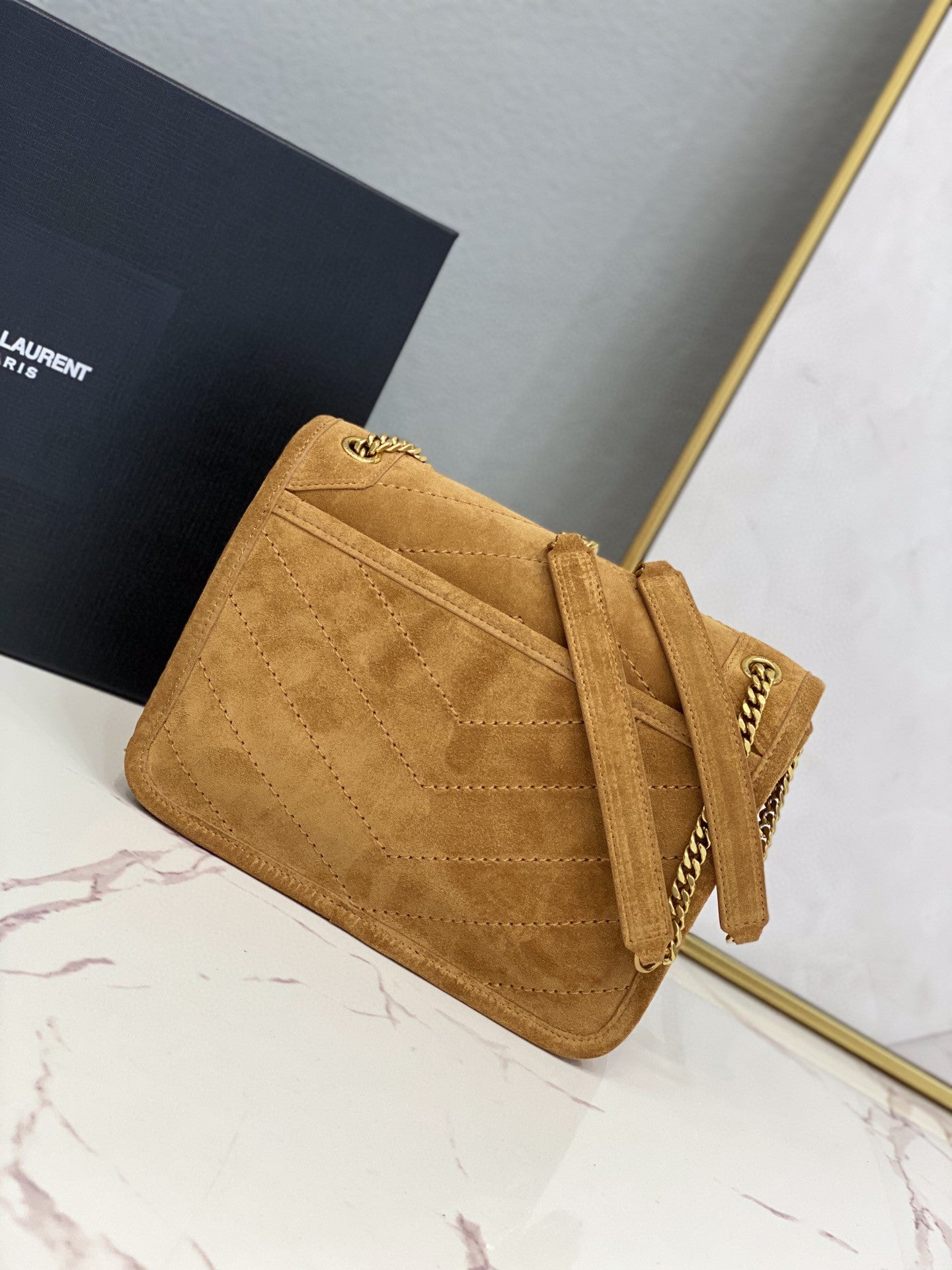 YSSL Niki Baby Chain Bag Brown For Women 8in/21cm YSL
