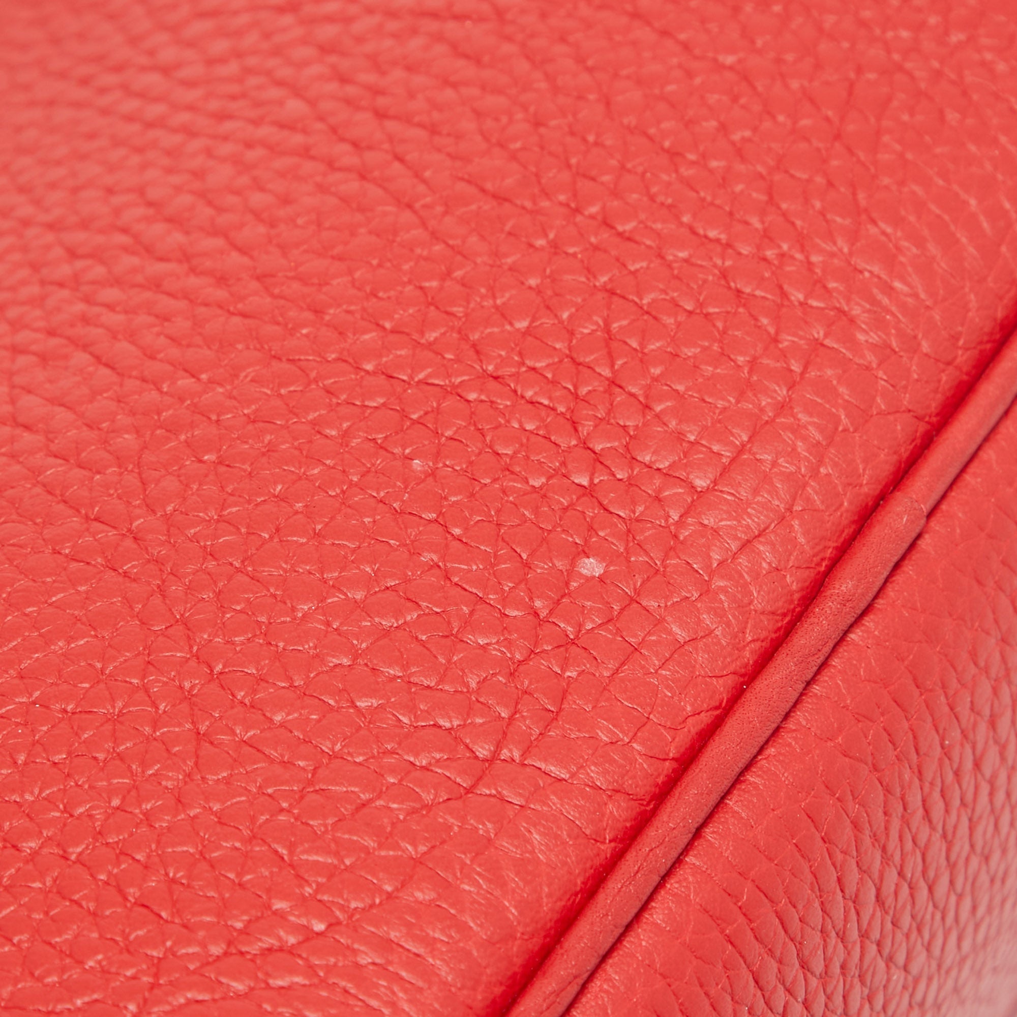 Dior Red Leather Small Diorissimo Tote