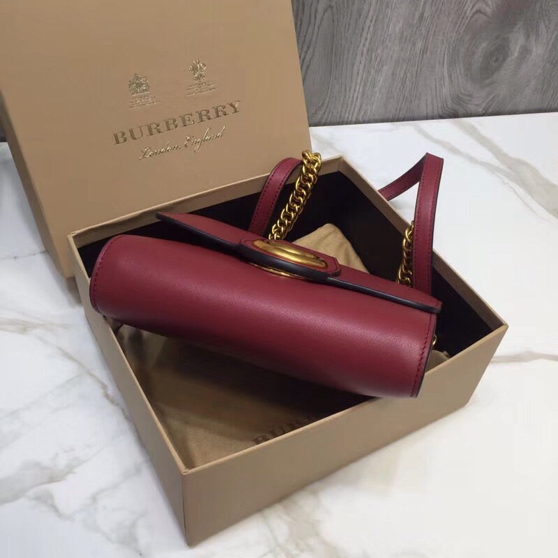 Burberry Grommet Detail Crossbody Bag Dark Red For Women, Bags 7.1in/20cm