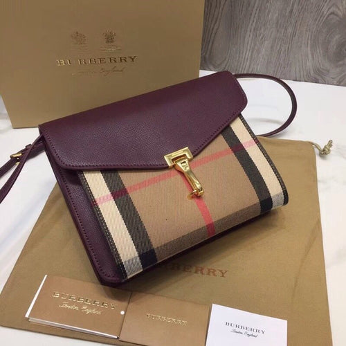 Burberry Small Vintage Check And Crossbody Bag Brown For Women, Bags 9in/24cm