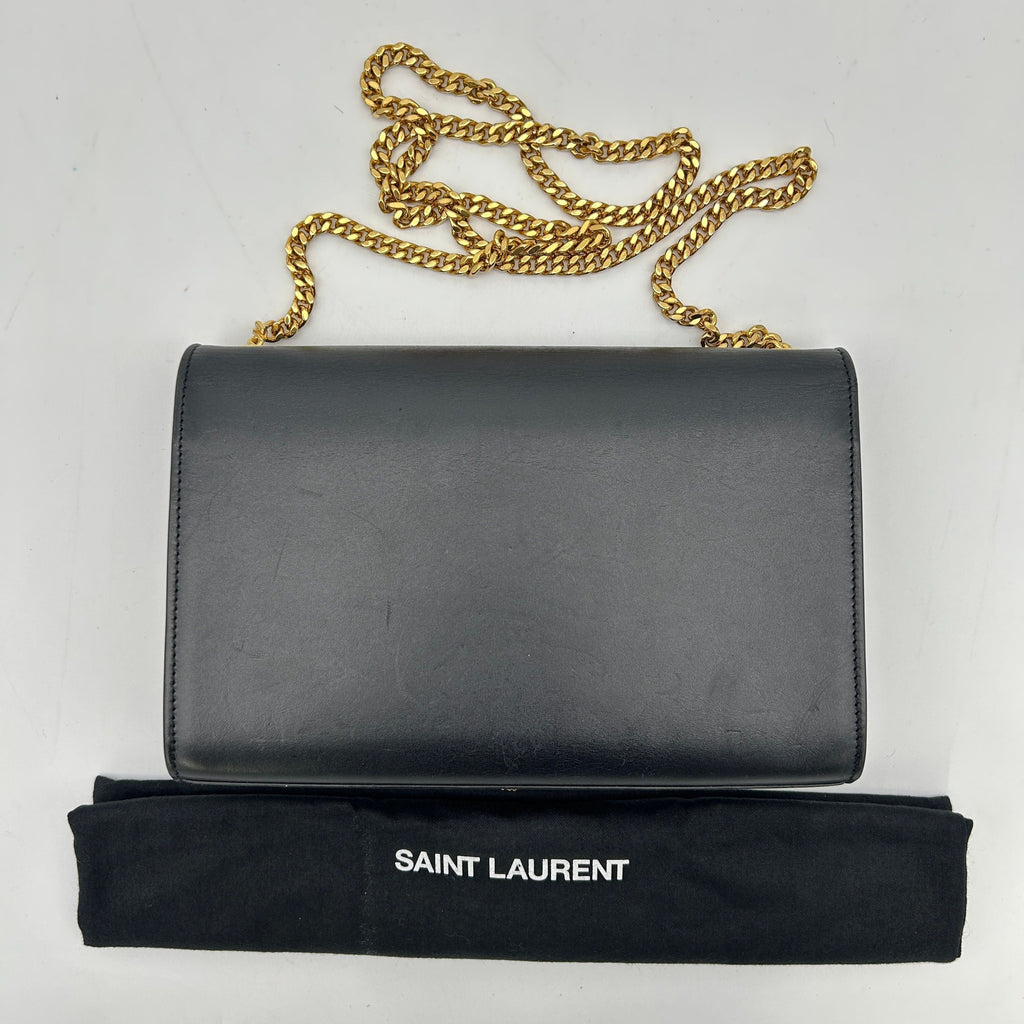 Saint Laurent Classic Kate Tassel Chain Shoulder Black LA30622