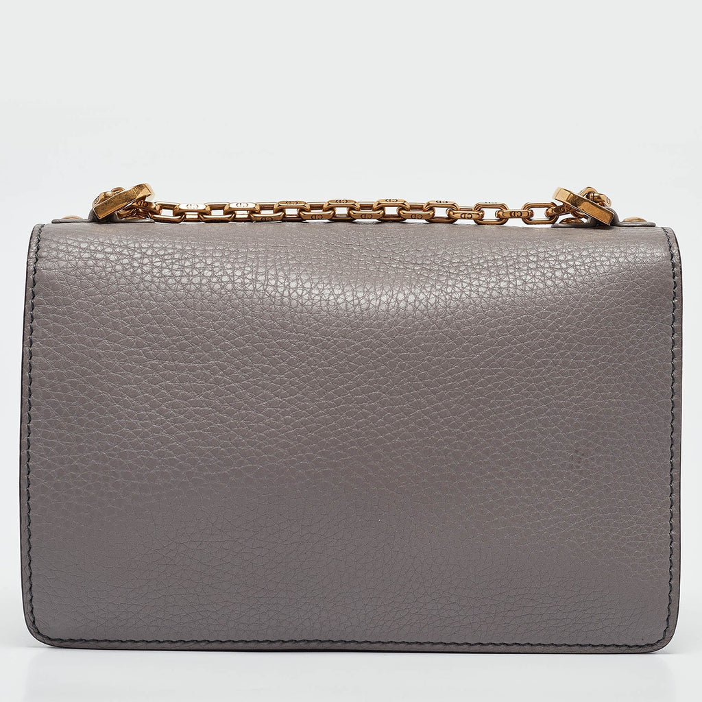 Dior Grey Leather Medium J'adior Flap Shoulder Bag