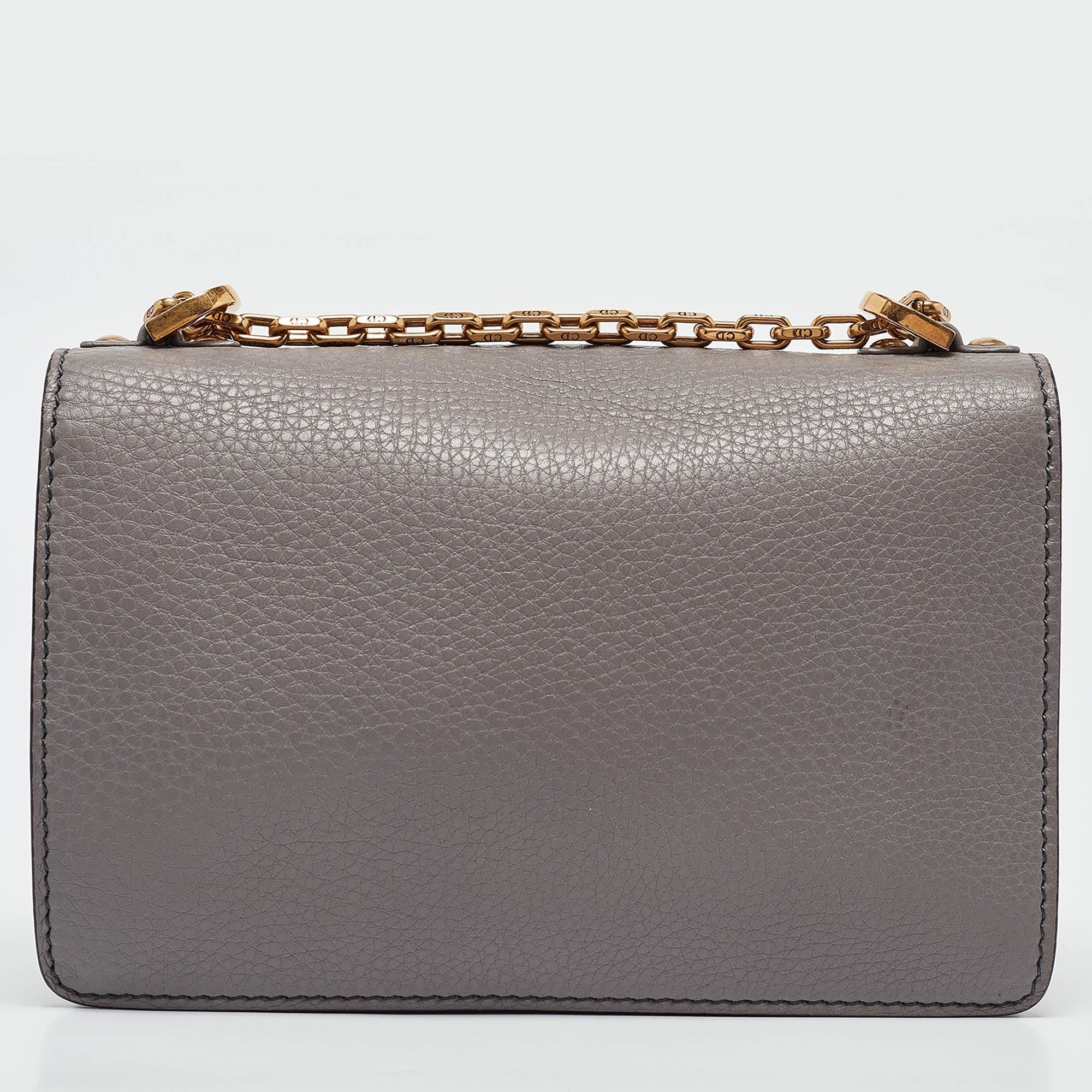 Dior Grey Leather Medium J'adior Flap Shoulder Bag