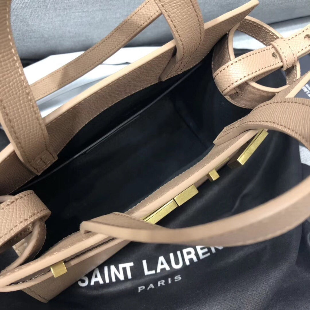 YSSL Manhattan Nano Shopping Bag In Box Beige For Women 8in/21cm YSL
