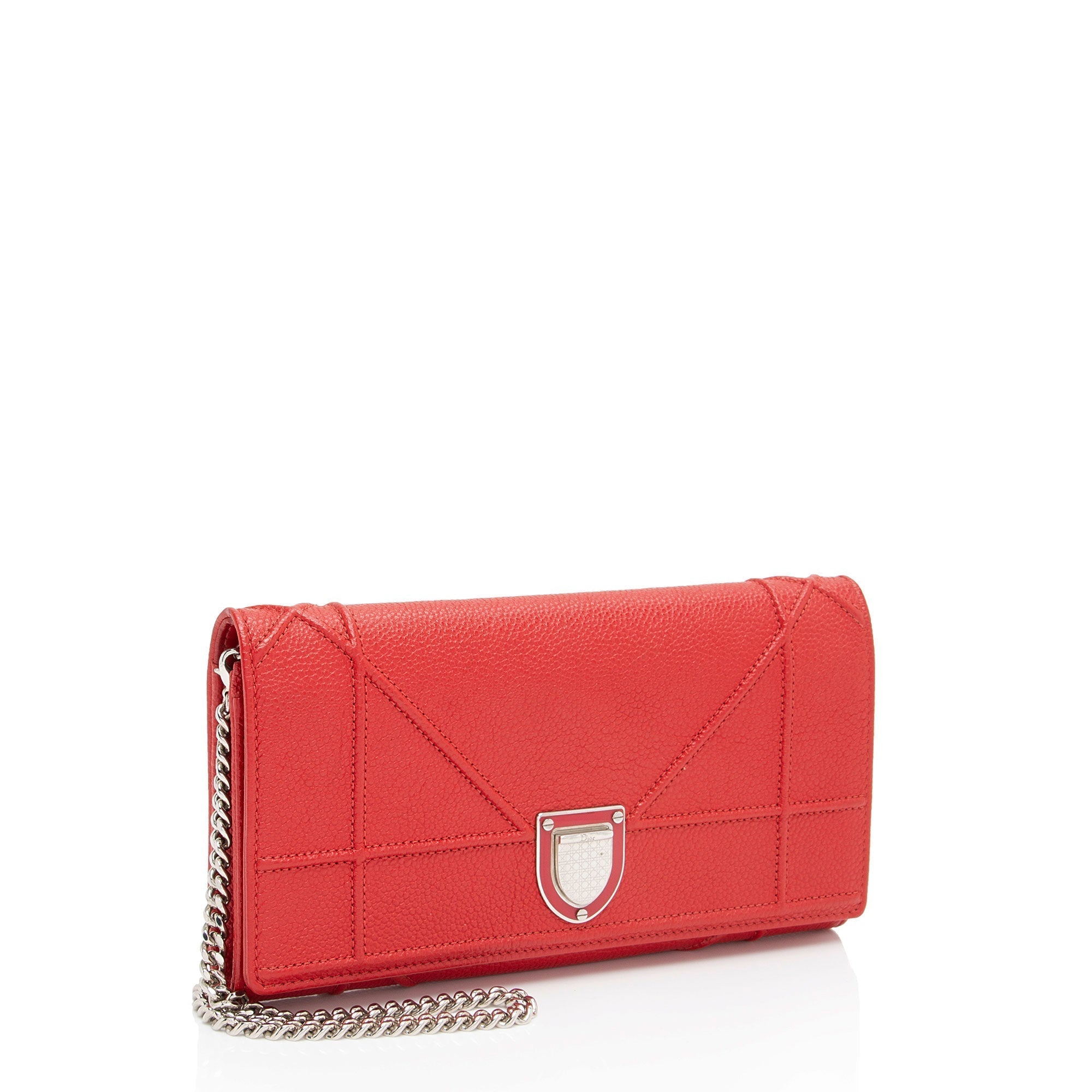 Dior Calfskin Diorama Wallet on Chain Clutch