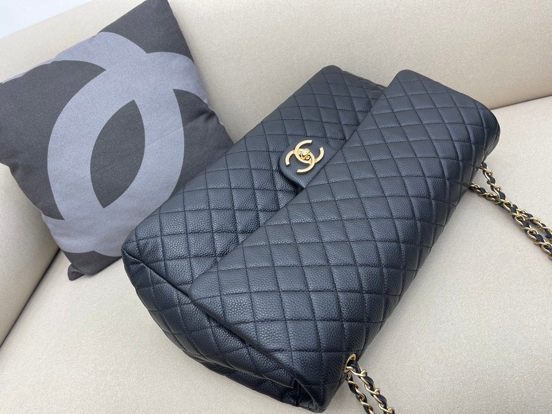 CHL CoCo LuGucciage Gold Toned Hardware 46cm Black For WomLB
