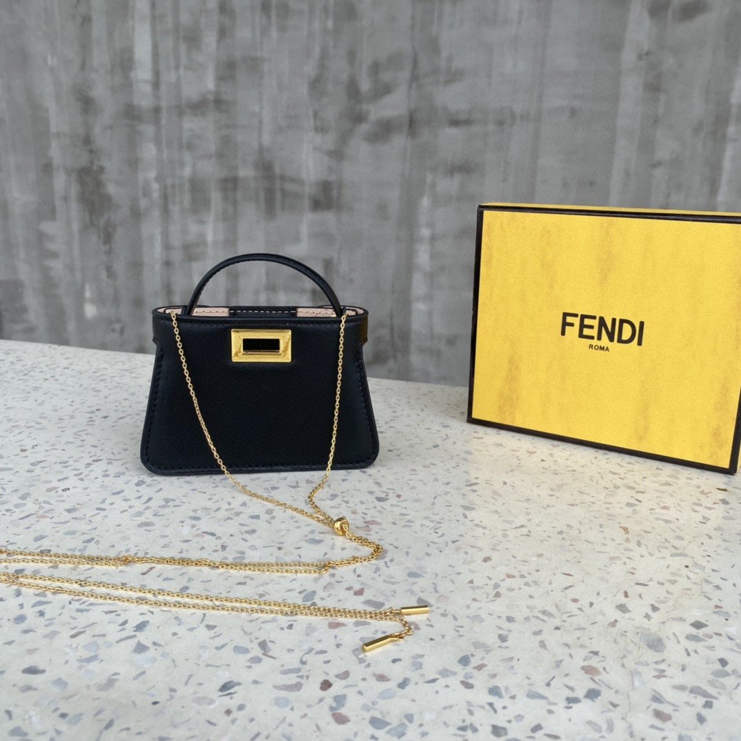 Nano Charm Crossbody Black Bag For Woman 12cm/4.5in