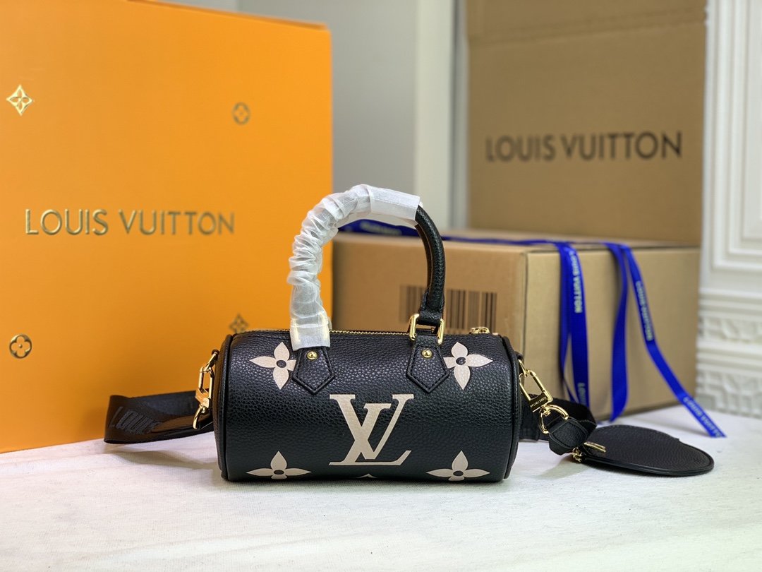 Louis Vuitton Papillon Burberry Monogram Empreinte Black/Beige For Women,  Shoulder And Crossbody Bags 7.9in/20cm Louis Vuitton M45980