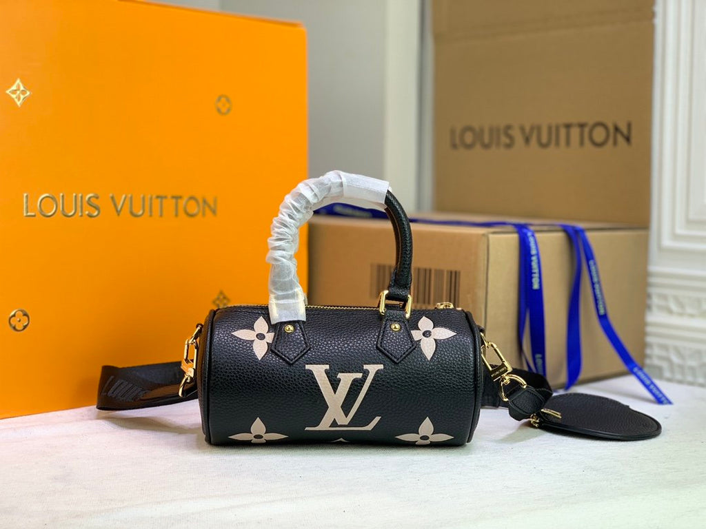 Louis Vuitton Papillon Monogram Empreinte Black/Beige For Women,  Shoulder And Crossbody Bags 7.9in/20cm Louis Vuitton M45980