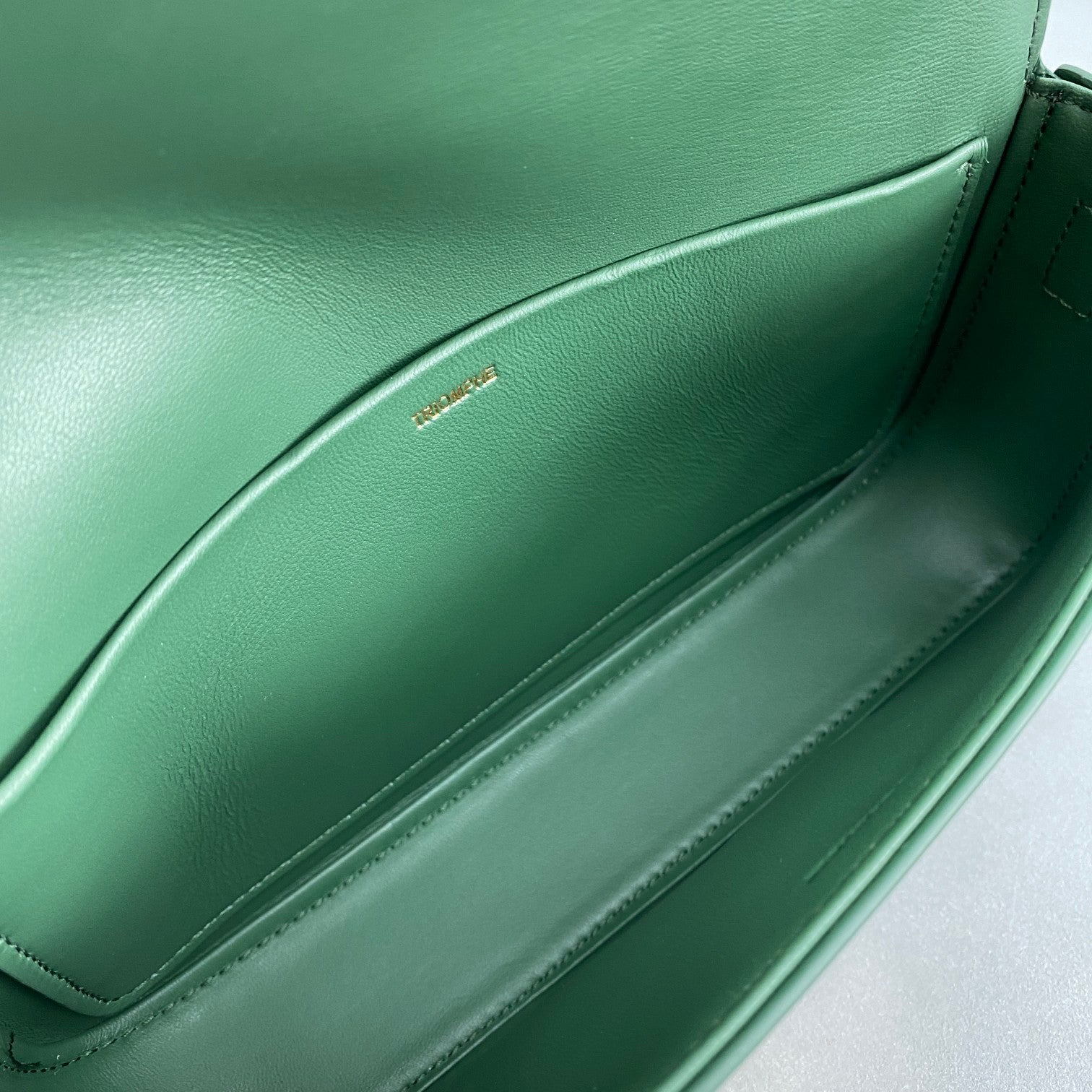 Celine Triomphe Shoulder Bag Green For Women 8in/20cm 