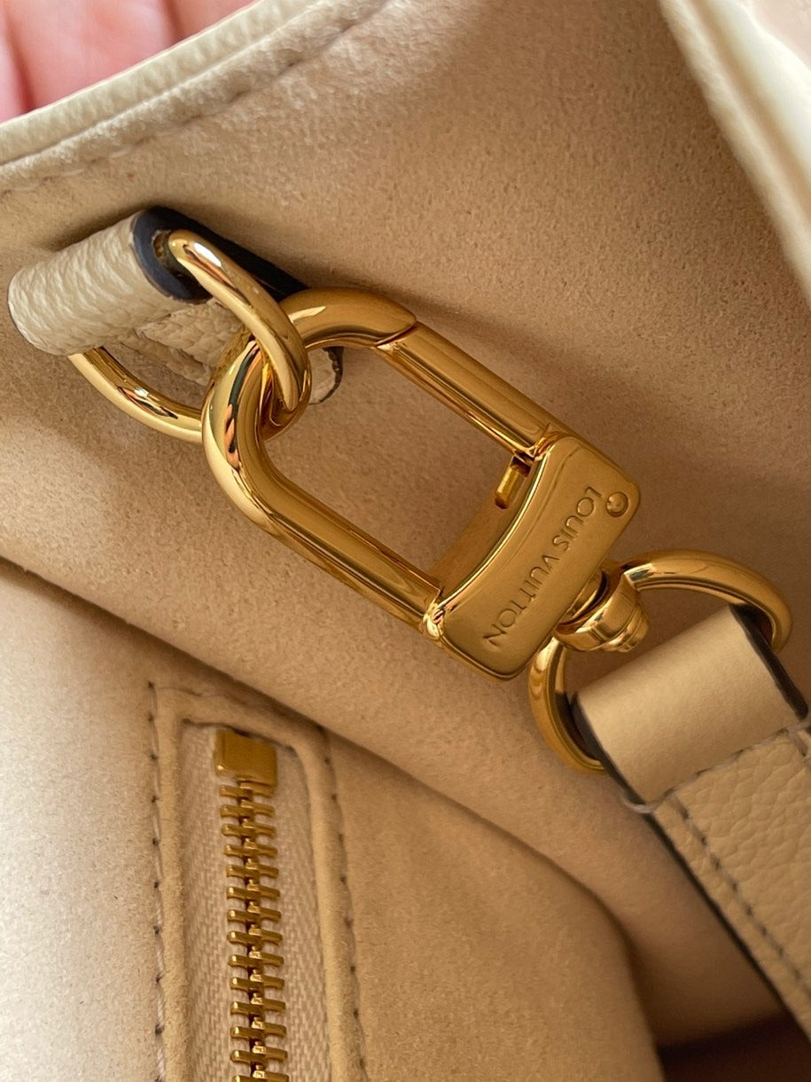 Louis Vuitton Onthego PM Monogram Empreinte Tourterelle Grey/Beige For Women,  Shoulder And Crossbody Bags 9.8in/25cm Louis Vuitton M45654