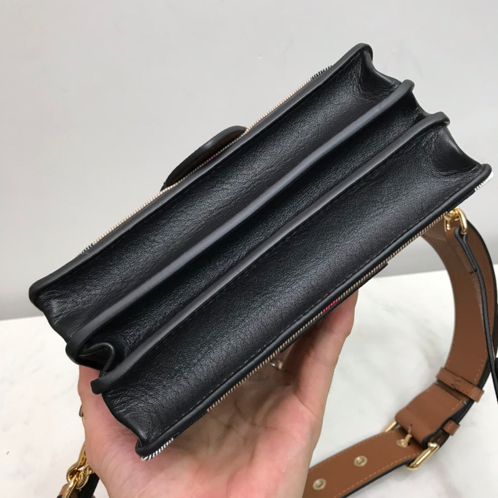 Small Bridle House Check And Buckle Crossbody Brown For Women, Bags 7.8in/20cm