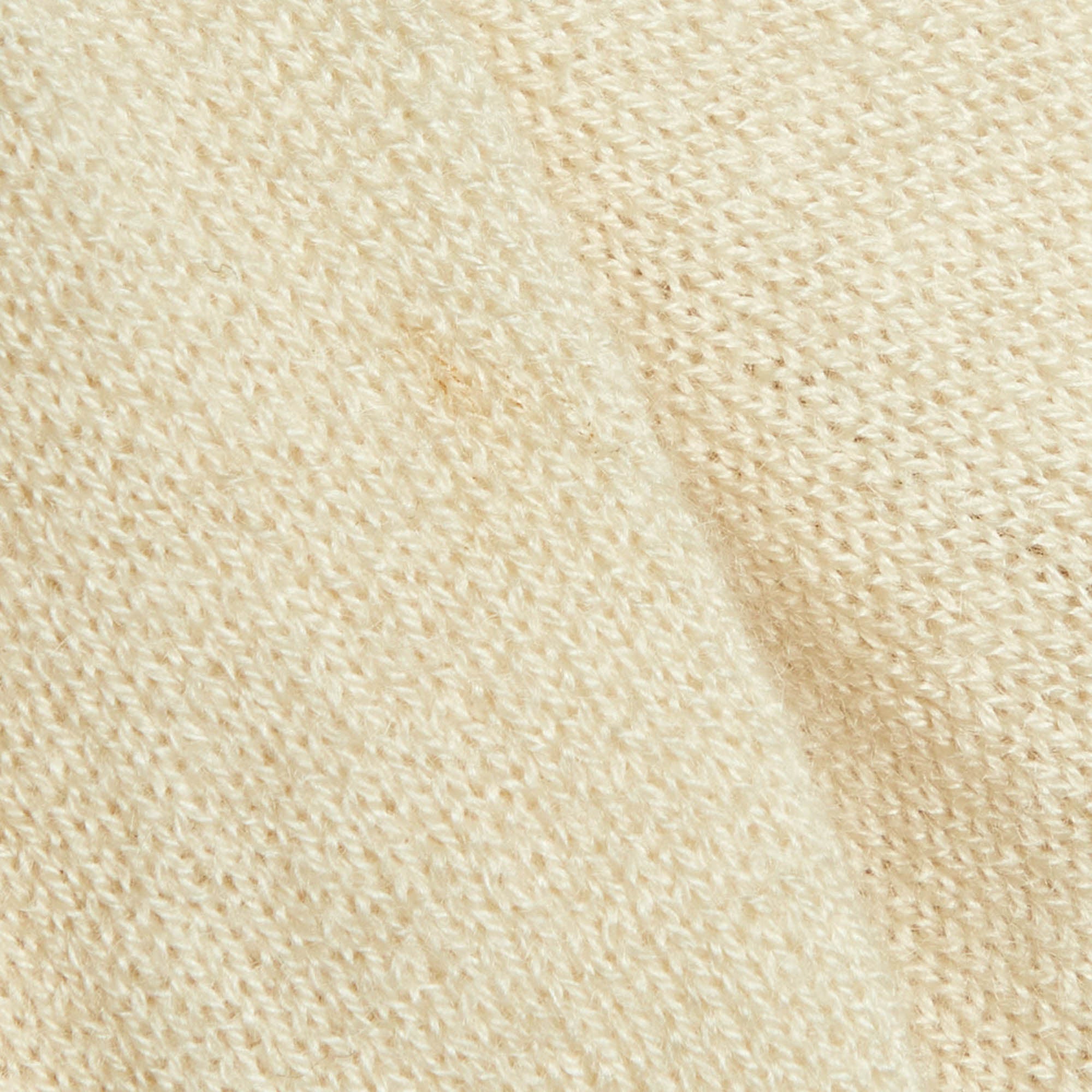 Dior Cream Cashmere Fringed Stole