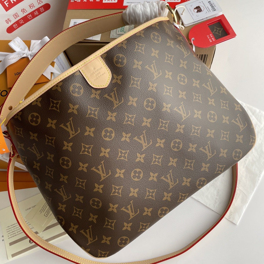 Louis Vuitton Delightful PM Monogram Canvas Natural For Women,  Shoulder Bags 33cm Louis Vuitton M40352