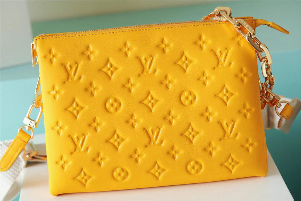 Louis Vuitton Coussin MM Monogram Yellow For Women, Women’s Handbags, Shoulder And Crossbody Bags 13.4in/34cm Louis Vuitton 