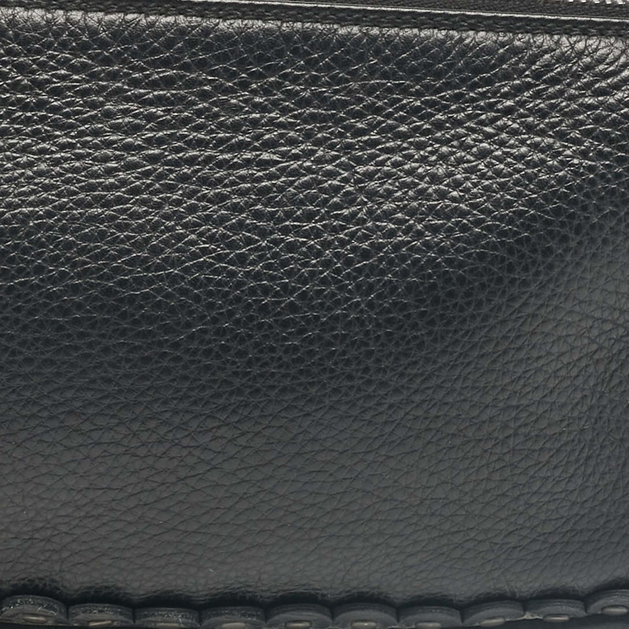 Dior Black Leather Ethnic Clutch Bag