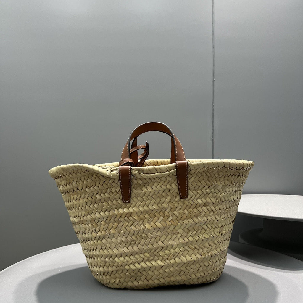 GLAMI Teen Triomphe GLAMI Classic Panier In Palm Leaves With Heart Patch Brown For Women 10in/25cm 194002DUI.04LUÃ‚Â 