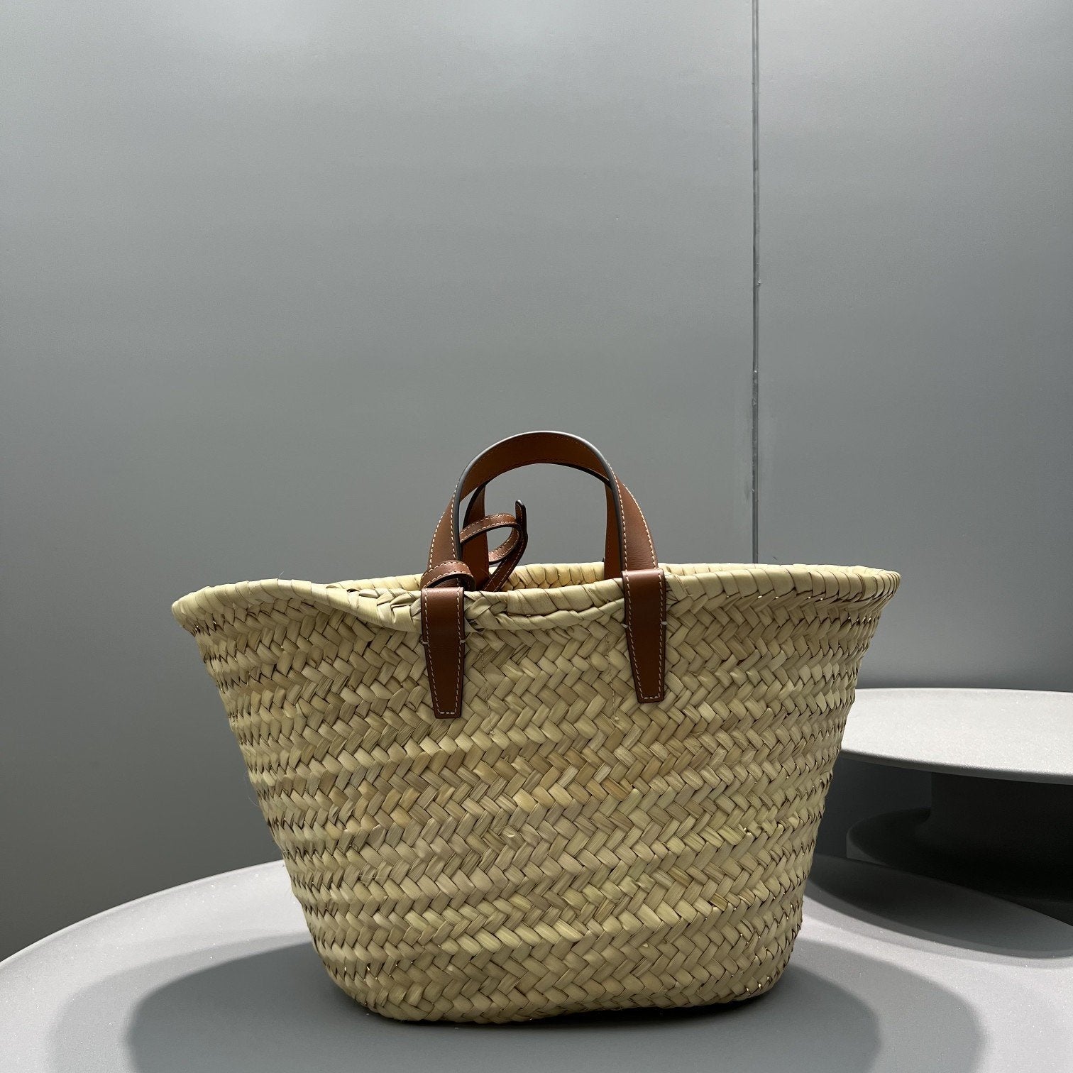 GLAMI Teen Triomphe GLAMI Classic Panier In Palm Leaves With Heart Patch Brown For Women 10in/25cm 194002DUI.04LUÃ‚Â 