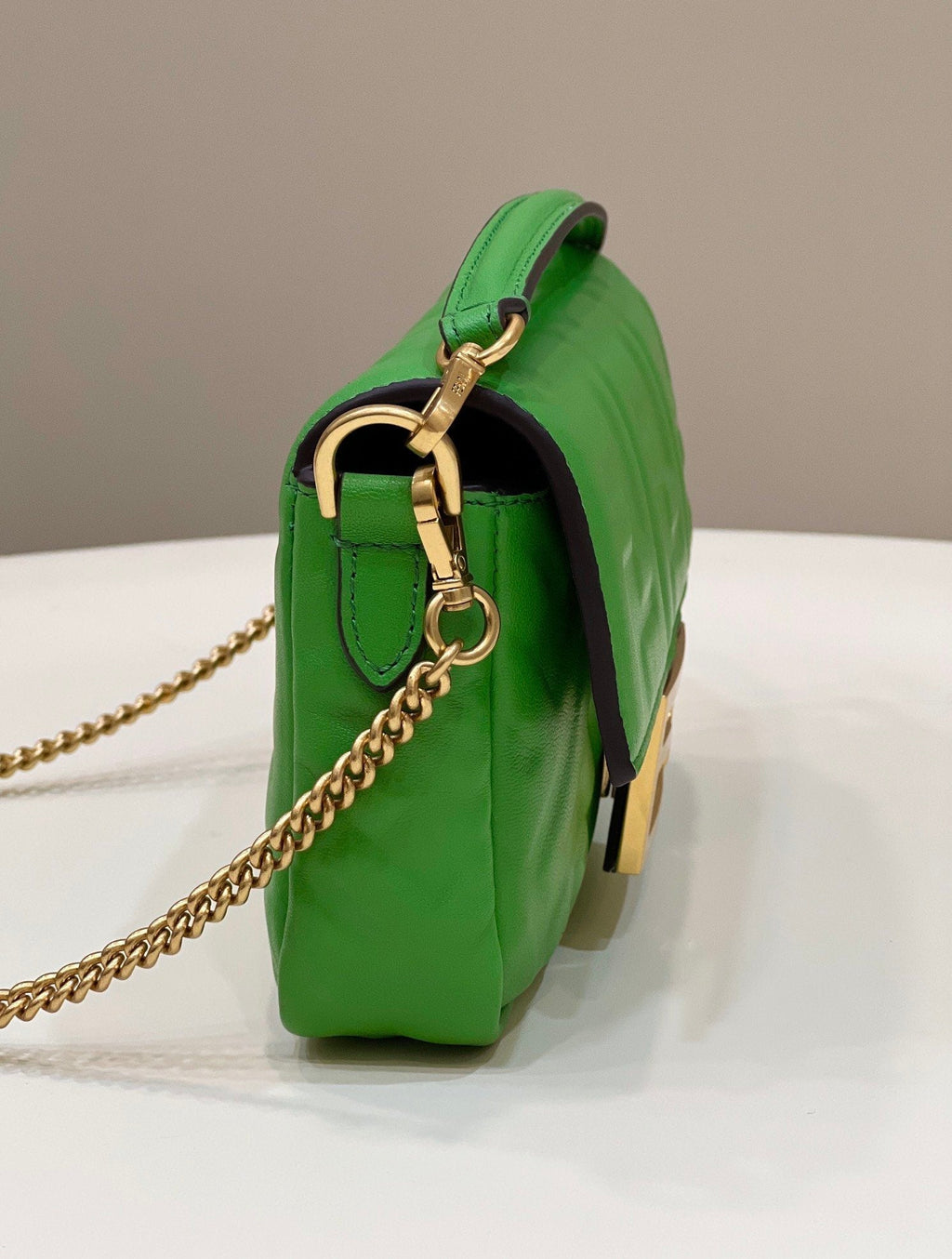 Baguette Green For Women, Women’s Handbags, Shoulder And Crossbody Bags 7.5in/19cm FF 8BS017