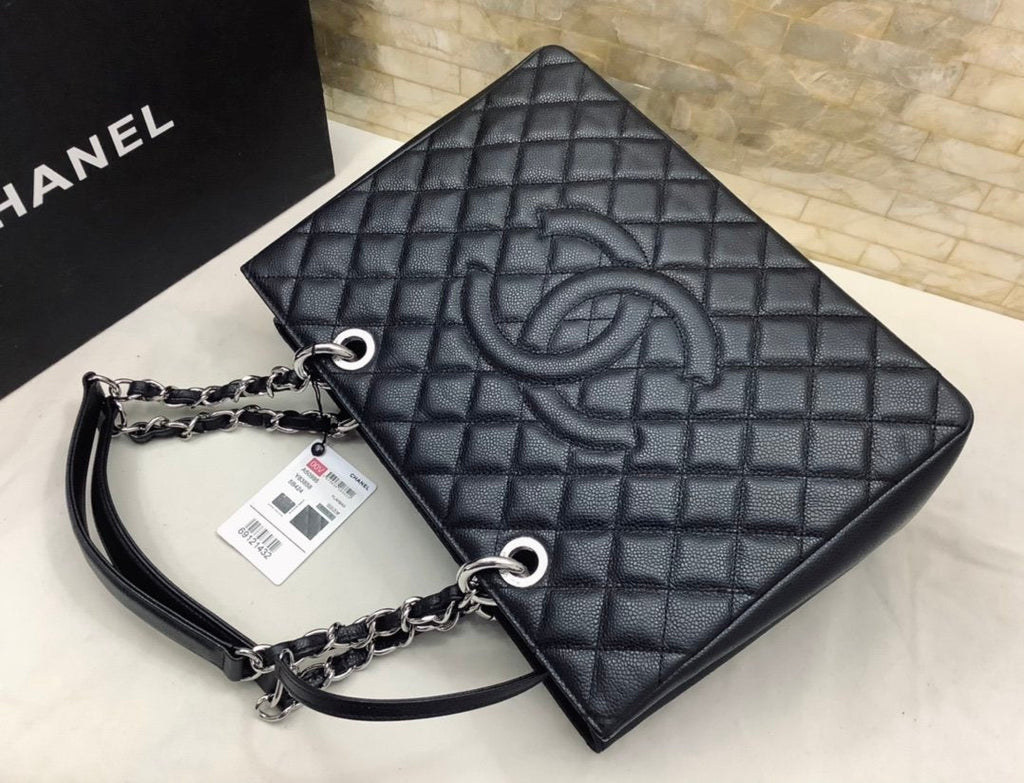 Chanel Classic Tote Bag SiLouis Vuittoner Hardware Black For Women 13.3in/34cm