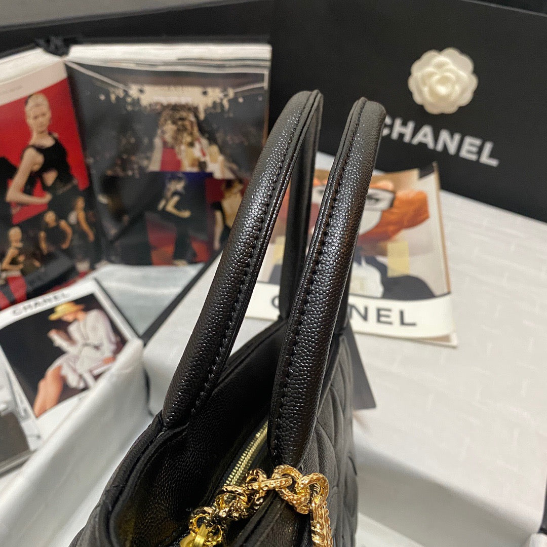 ChanelMedallion Tote Gold Hardware Caviar Black For Women Handbags, Shoulder Bags 15.6in/32cm