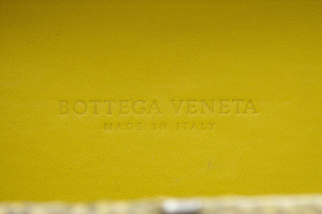 Bottega Veneta Yellow Python "the Knot" Clutch