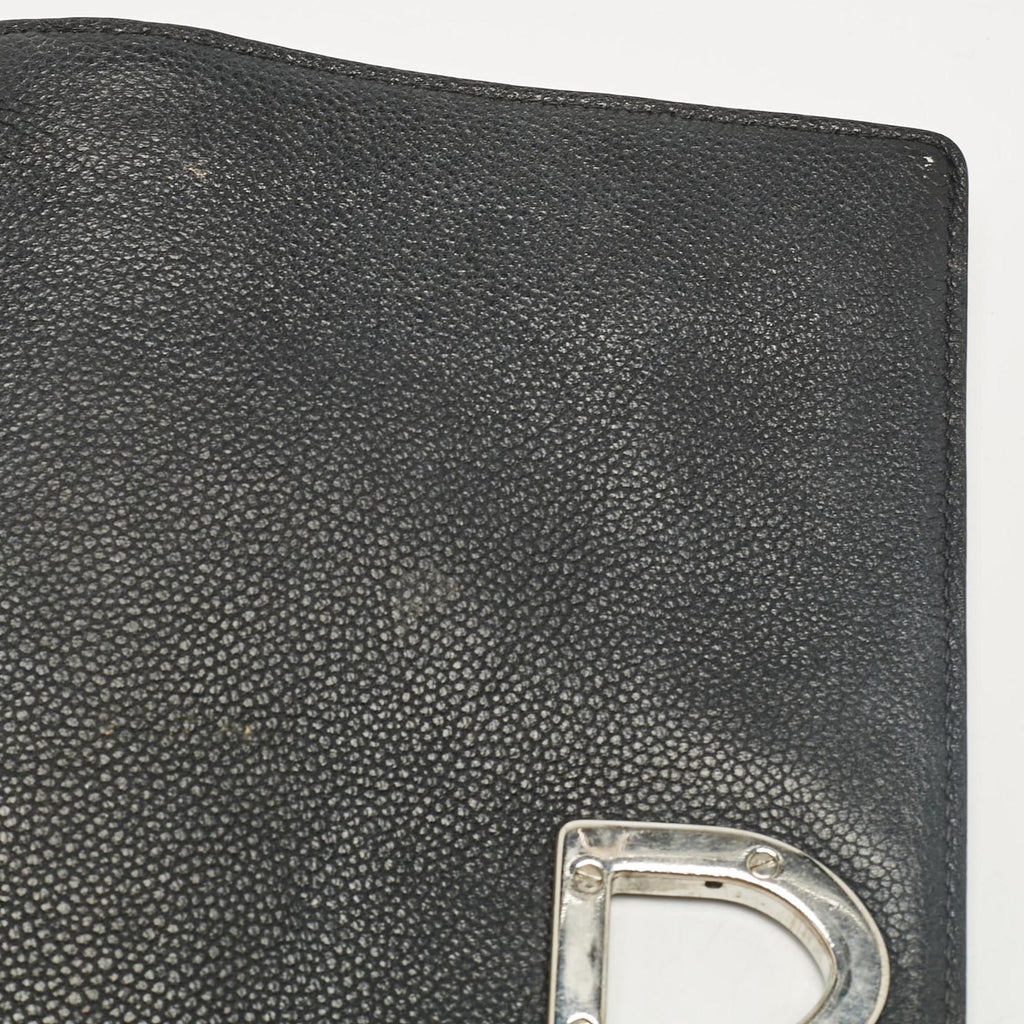 Dior Black Leather Medium Diorama Flap Shoulder Bag
