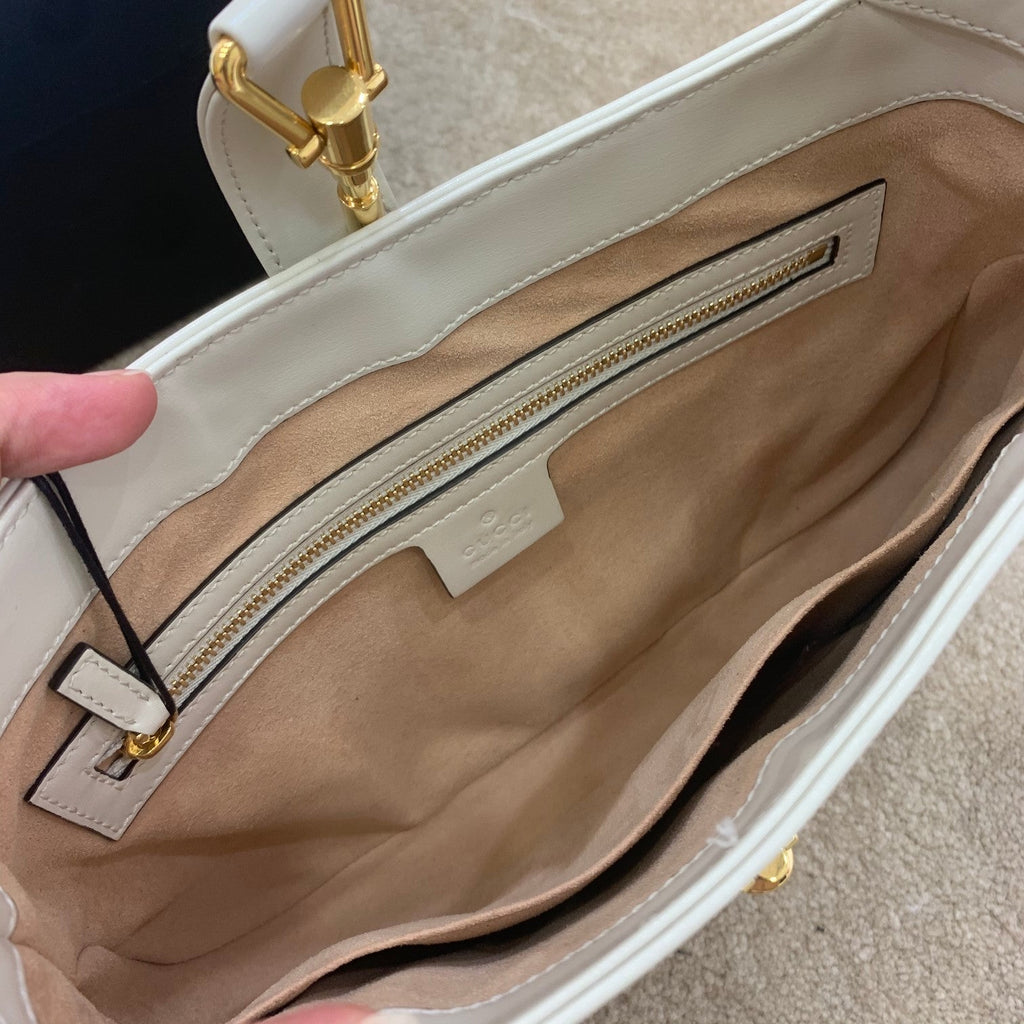 Gucci Jackie 1961 Small Shoulder Bag White For Women 10.8in/27.5cm Gucci 636709 10O0G 9022