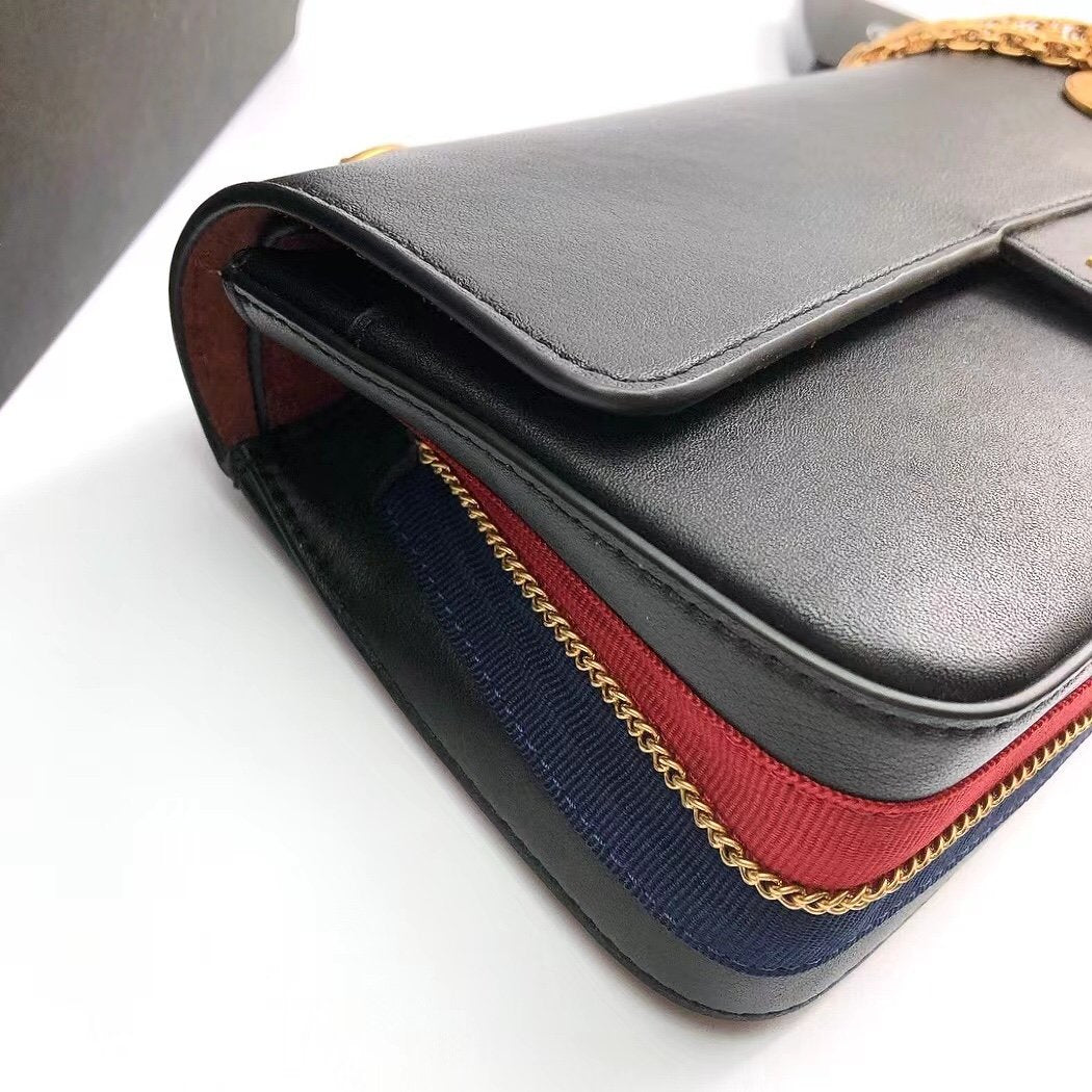 ChanelMaroon Medallion Nude Reissue 2.55 Classic 225 GlamIap Black Bag For Women 24cm/9.4in