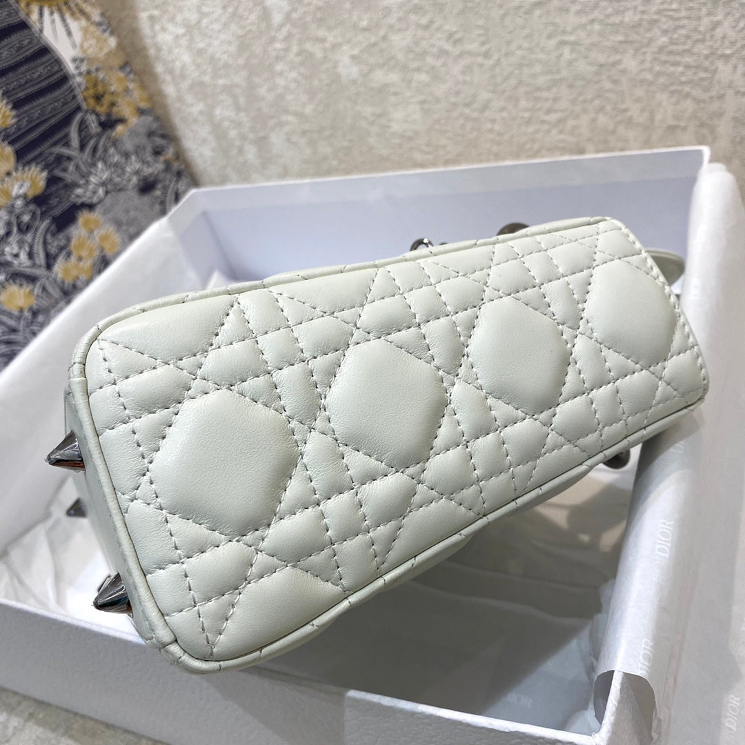 Dior Small Lady Bag SiLouis Vuittoner Hardware, White, For Women Women’s Handbags, Crossbody Bags, 20cm CD