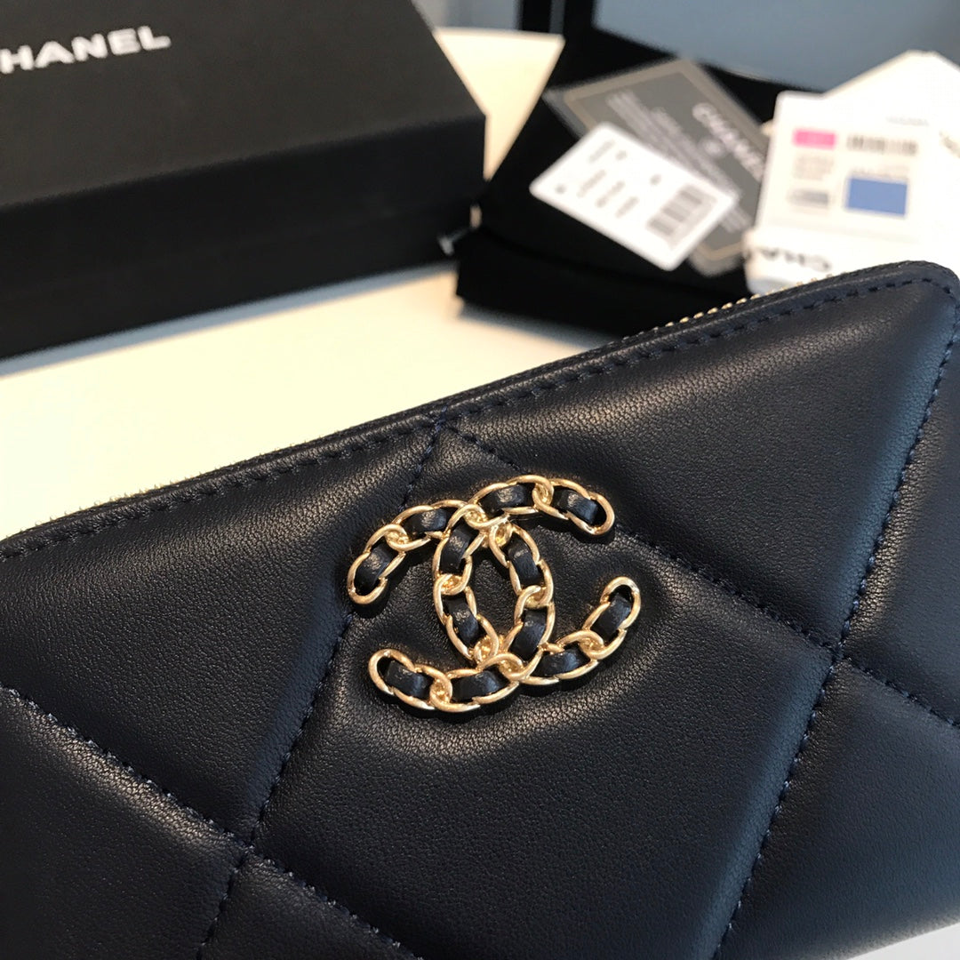 Chanel CHL RED BLACK WALLET 16.5CM