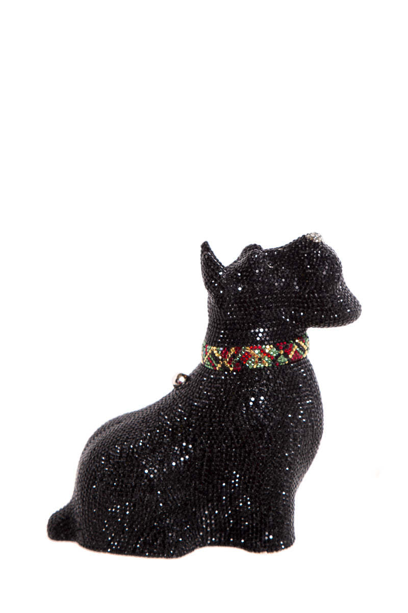 Judith Leiber Black Crystal Scottish Terrier Clutch