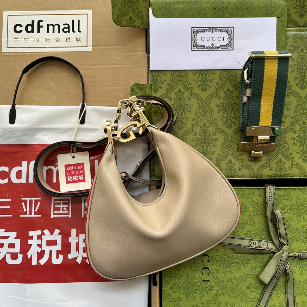 Gucci Atache Small Shoulder Bag Beige For Women, Women’s Bags 9in/23cm Gucci 699409 UXWBG 9360
