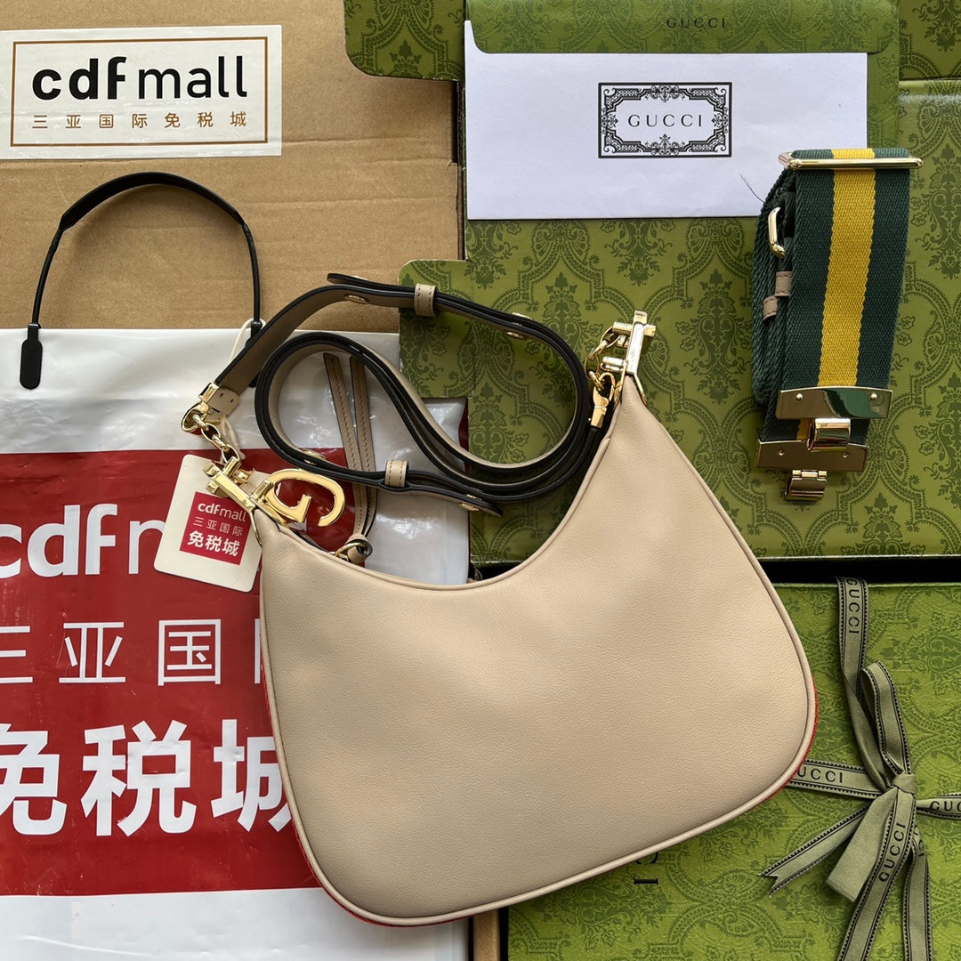 Gucci Atache Small Shoulder Bag Beige For Women, Women’s Bags 9in/23cm Gucci 699409 UXWBG 9360