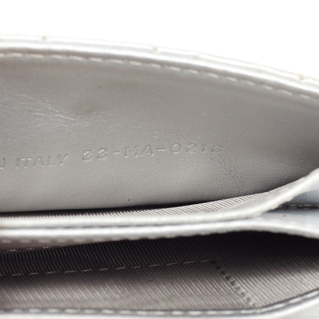 Dior Silver Cannage Leather Lady Dior 5 Gusset Card Holder..