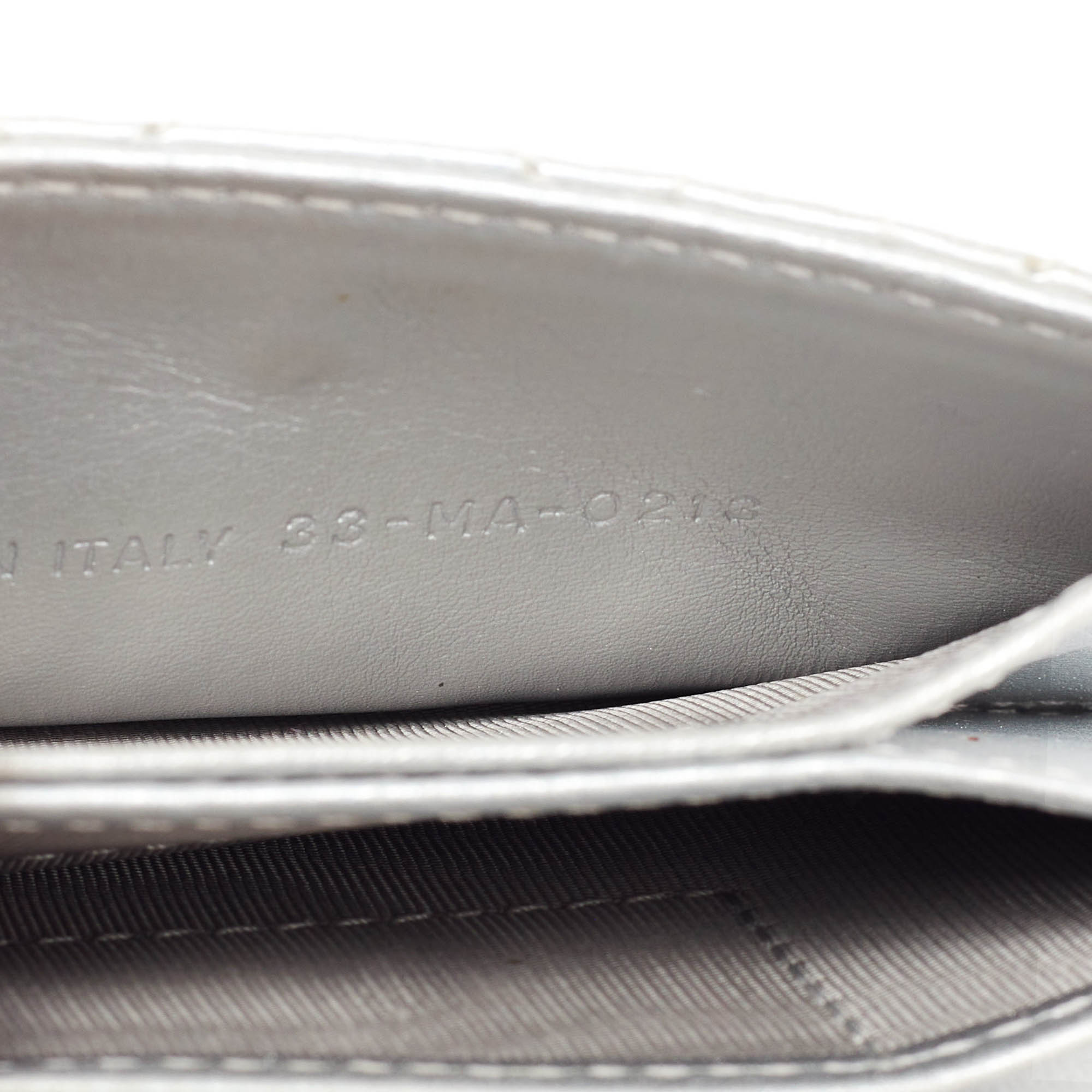 Dior Silver Cannage Leather Lady Dior 5 Gusset Card Holder..