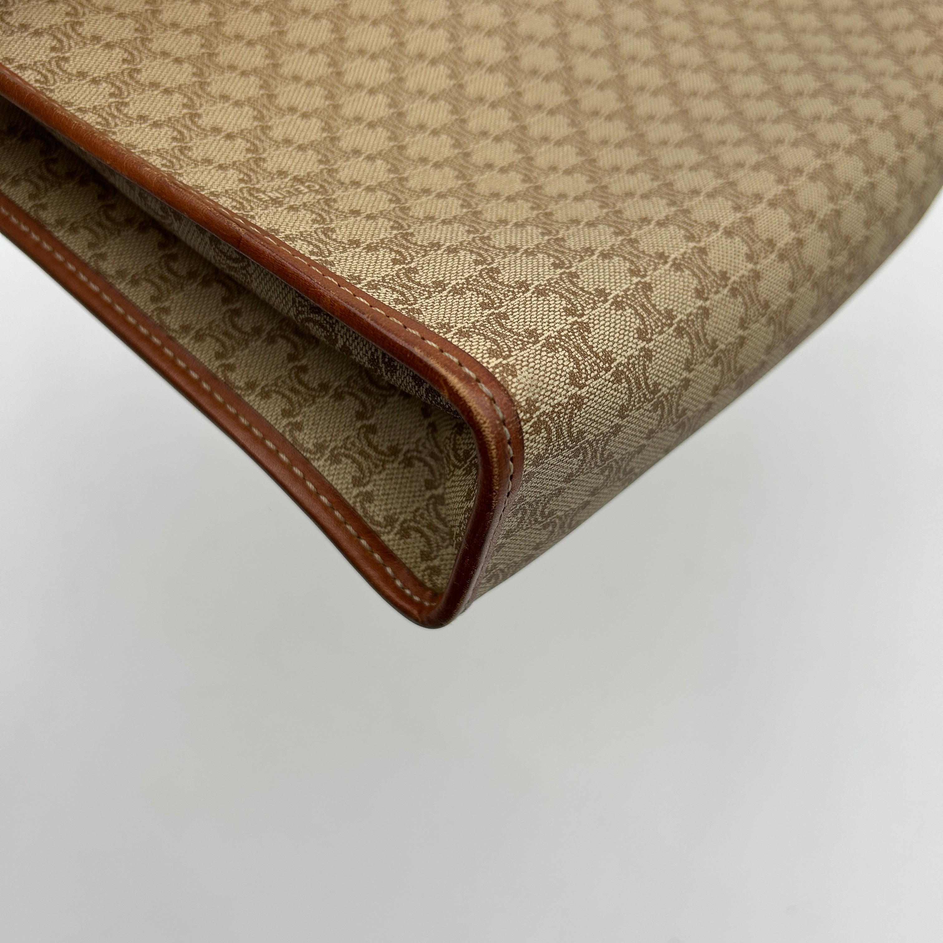 Celine Macadam Beige Clutch Bag