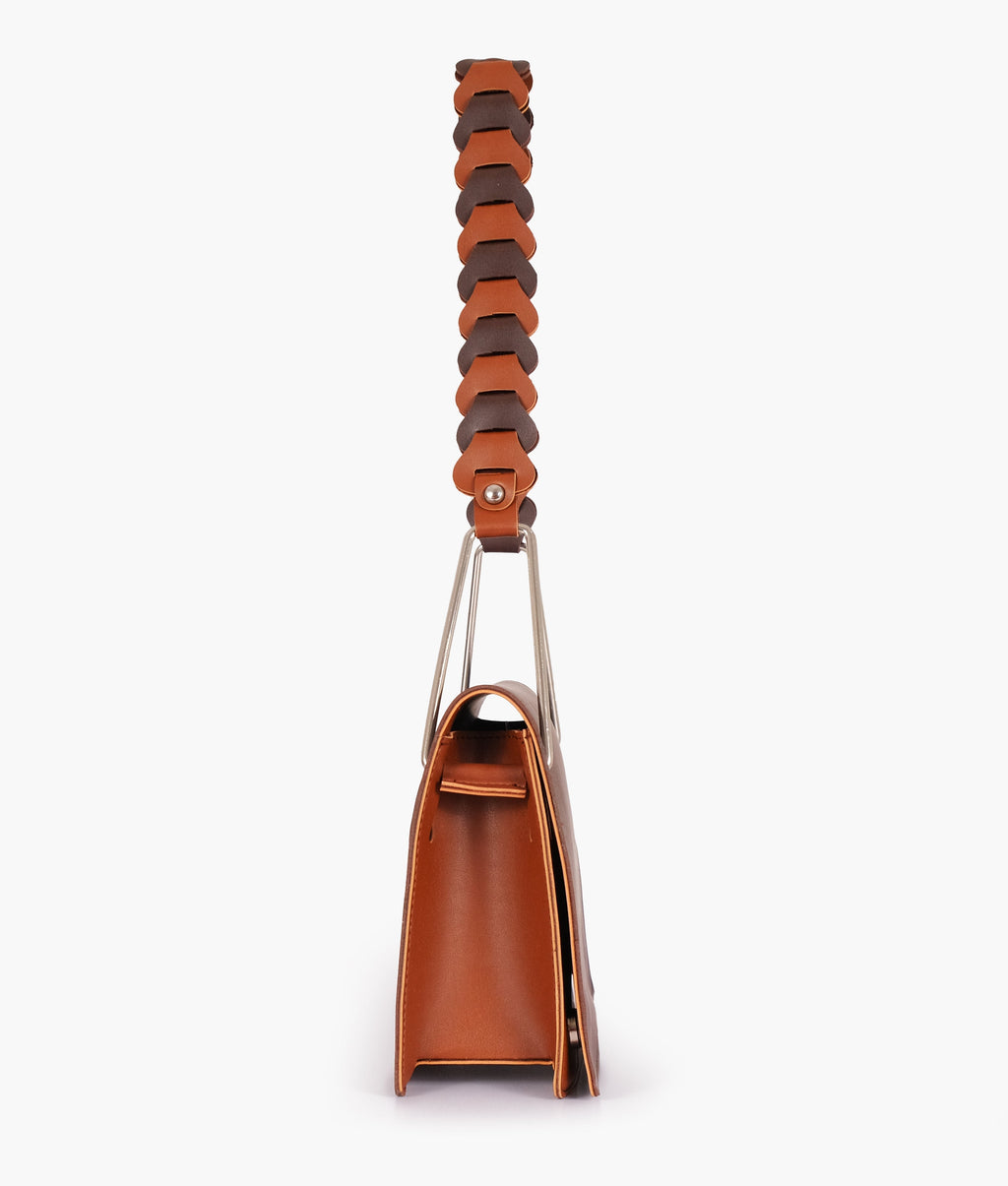 Dark brown loop strap shoulder bag