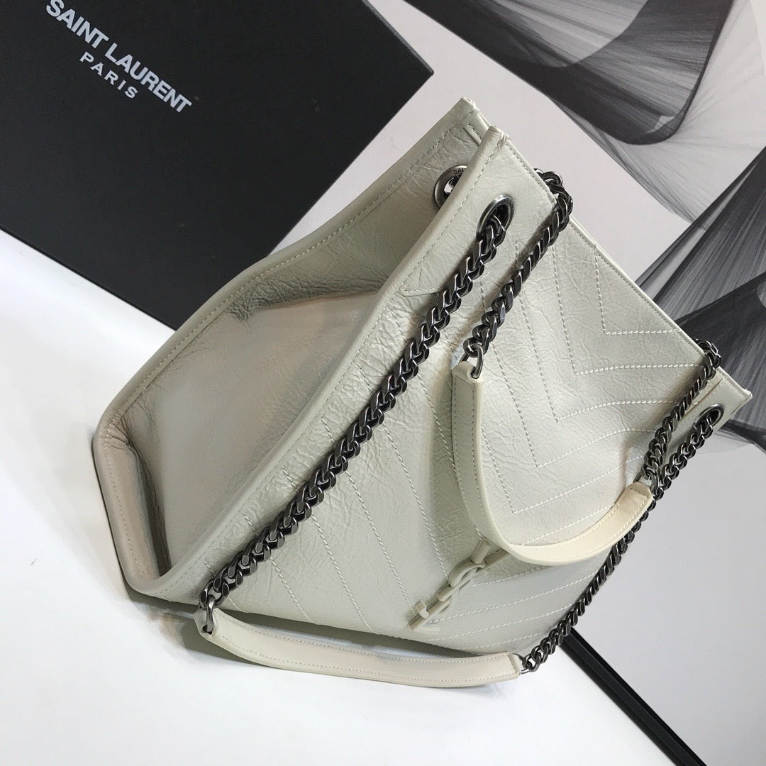 YSSL Niki Medium Shopping Bag White For Women 12in/32cm YSLÂ 