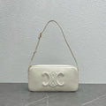 Camera Shoulder Bag Cuir Triomphe White For Women 10in/26cm
