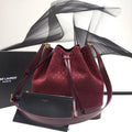 YSSL All-Over Monogram Bucket Bag Burgundy For Women 10.5in/27cm YSLÂ 