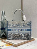 Dior MeDiorum Book Tote Blue Toile de Jouy Reverse Embroidery, Blue, For Women Women’s Handbags, Shoulder Bags, 36cm CD M1296ZRGO_M928