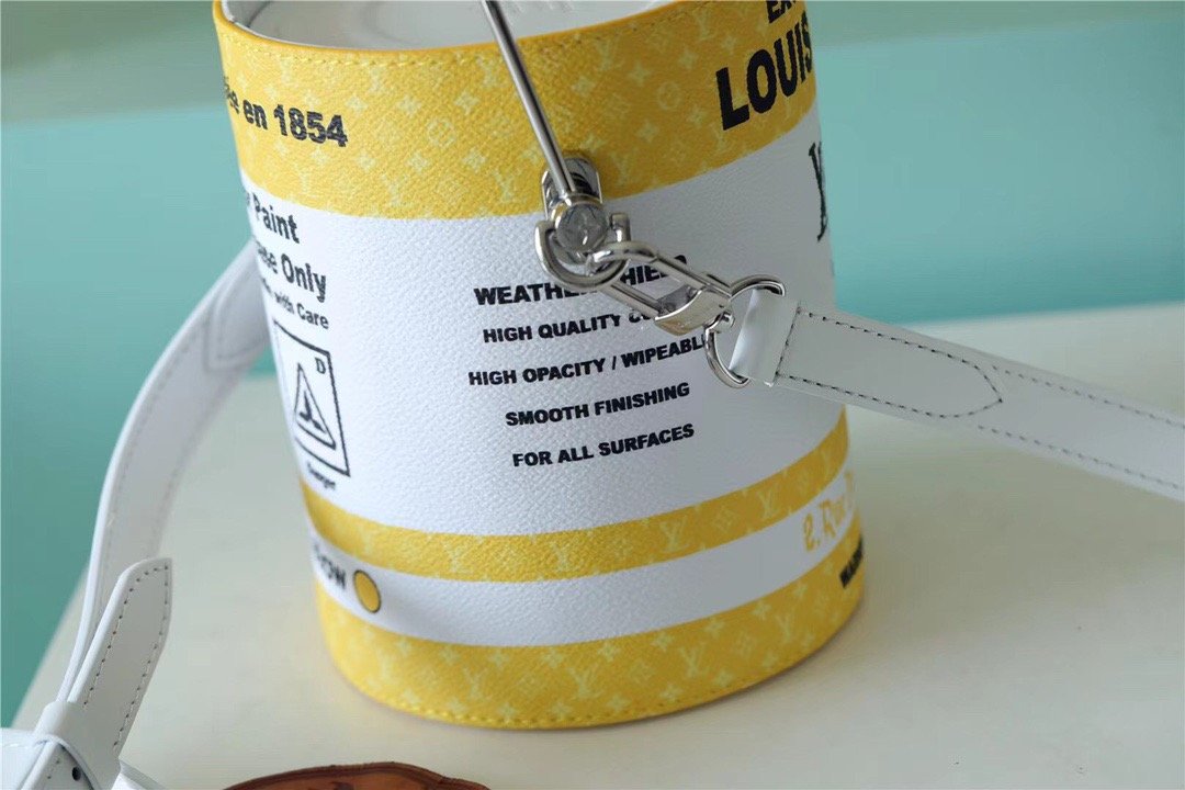 Louis Vuitton Paint Can Coated Canvas By Virgil AblohÃƒÂ¢Ã¢â€šÂ¬Ã¢â€žÂ¢s Yellow For Women, WomenÃƒÂ¢Ã¢â€šÂ¬Ã¢â€žÂ¢s Bags, Shoulder And Crossbody Bags 6.7in/17cm Louis Vuitton M81593