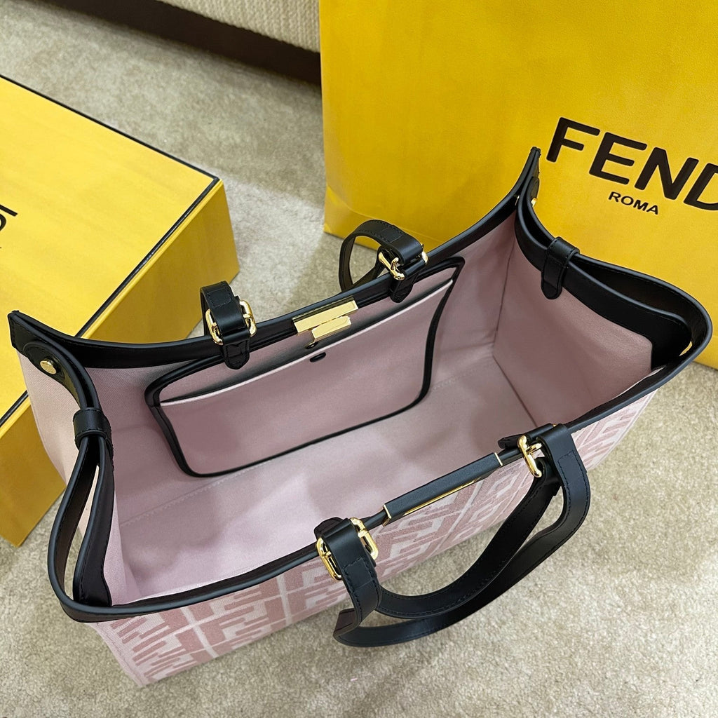 Peekaboo X-tote Bag Pink Canvas For Women, Women’s Handbags, Shoulder Bags 16.1in/41cm FF 8BH374