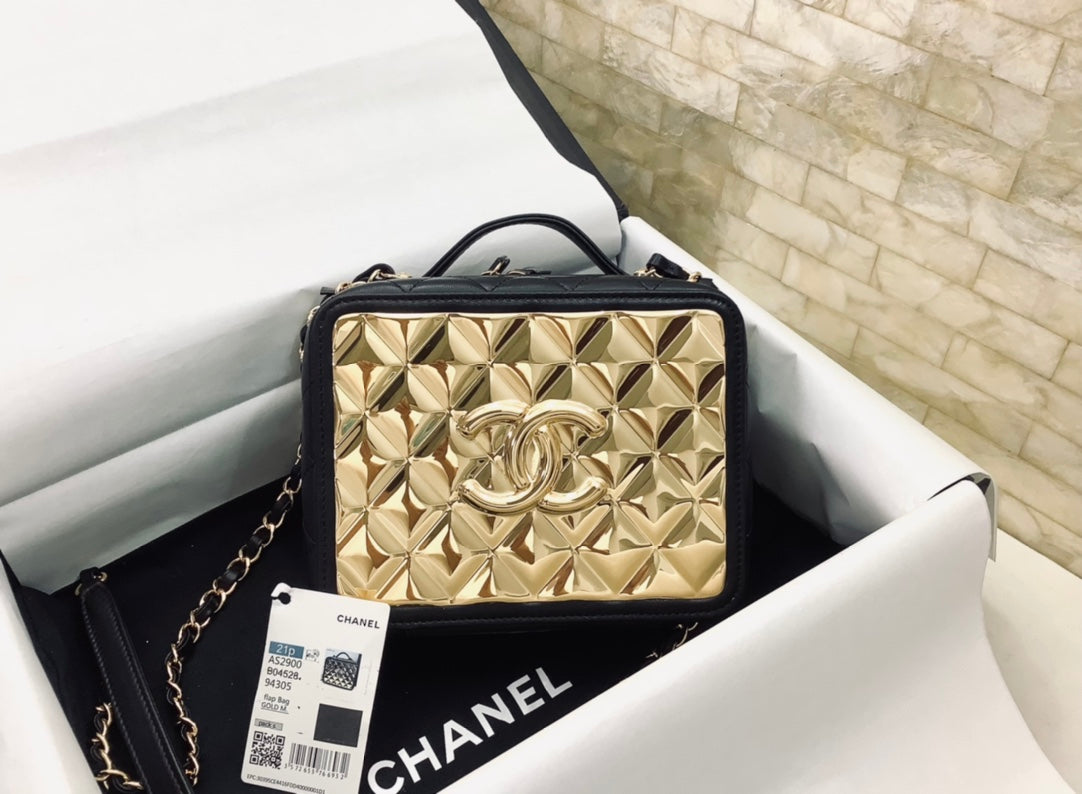Chanel anity Case Black With Gold Metal For Women, Women’s Handbags, Shoulder And Crossbody Bags 7.2in/19cm AS2900