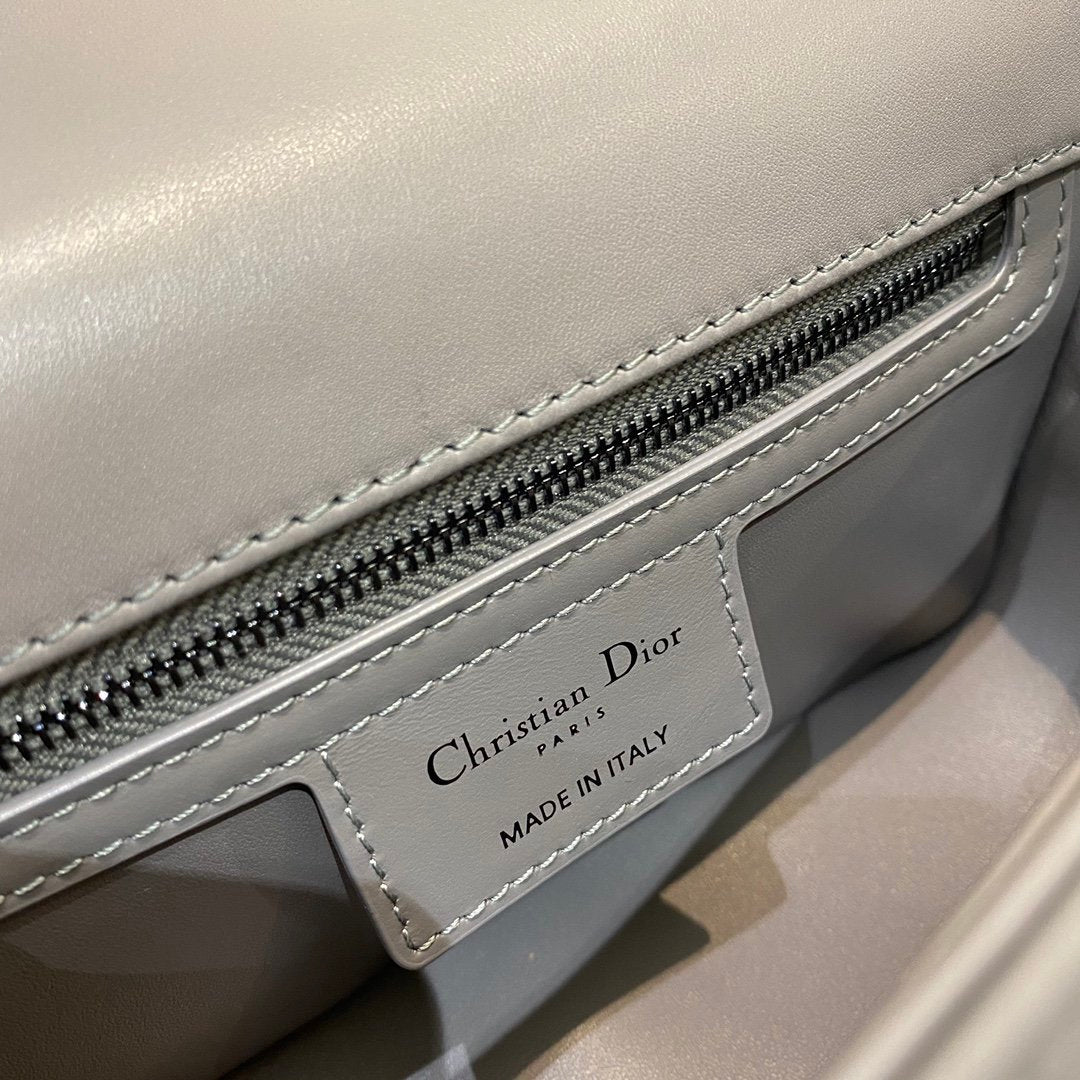 Dior Mini Caro Bag Gray Padded Macrocannage, Gray, For Women Women’s Handbags, Crossbody Bags, 20cm CD