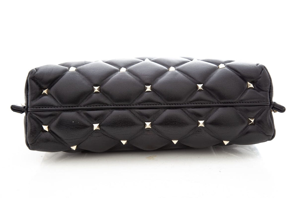 Valentino Black Candystud Shoulder Handbag
